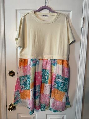 One Eleven North Yellow Patchwork Floral Casual Dress